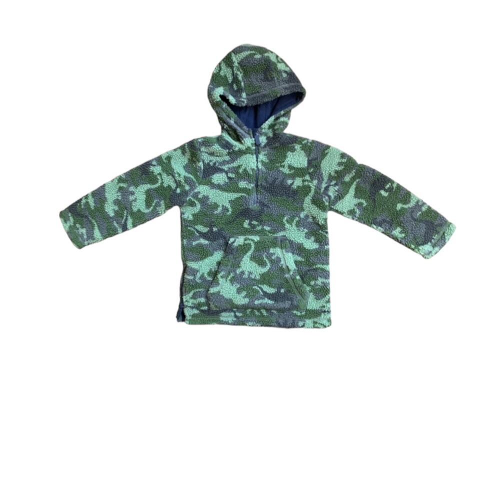 Joules Dinosaur Camo Fleece Quarter Zip Pullover